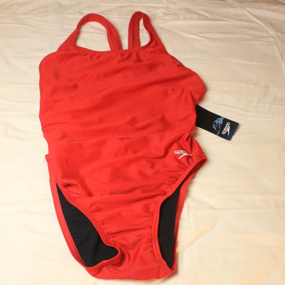NWT Red Speedo One piece